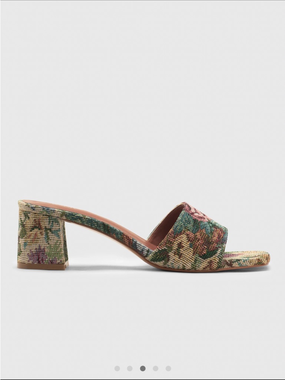 Cider Floral Chunky Heeled Single Band Sandals - Picture 8 of 10